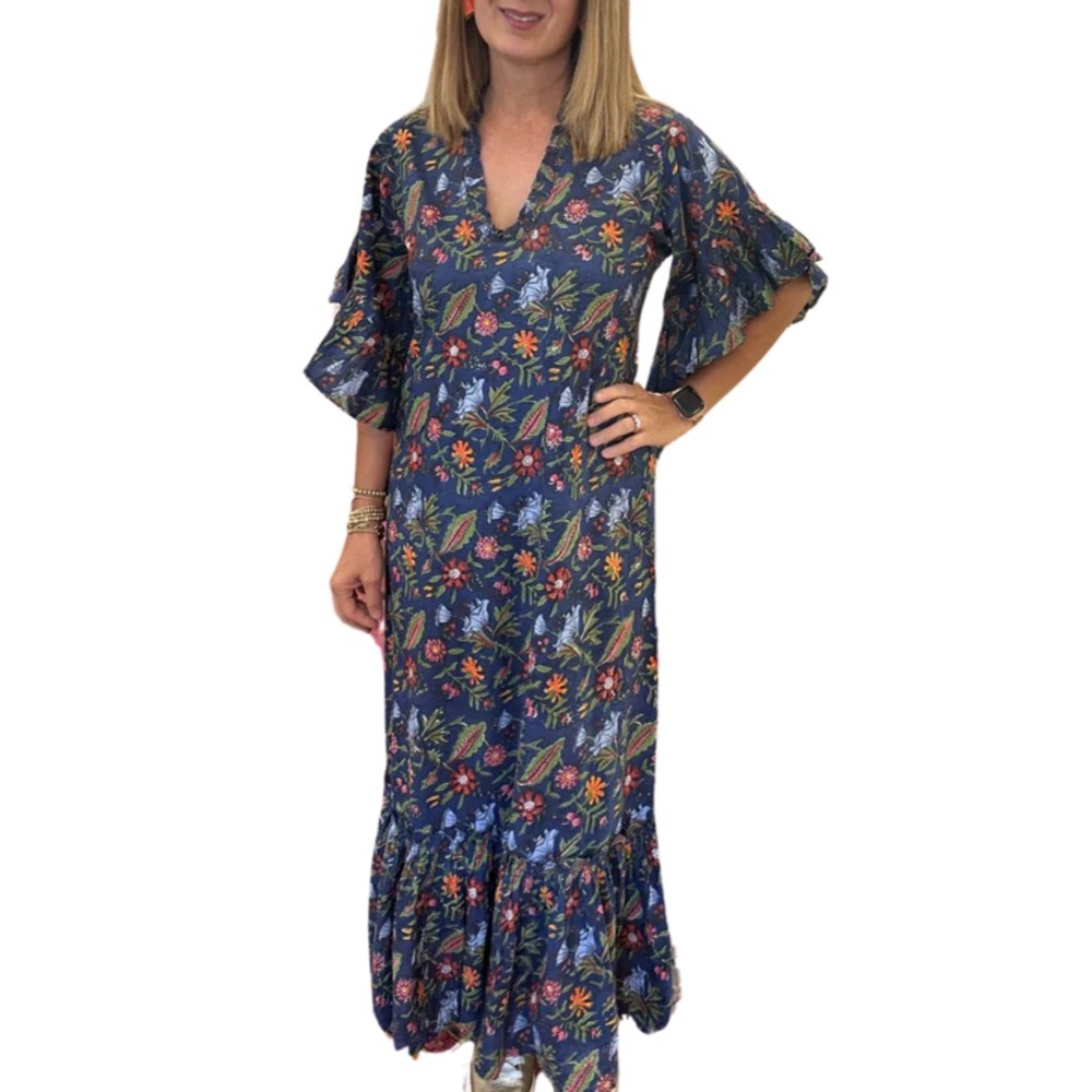 fitzroy & Willa size large floral multicolor dress